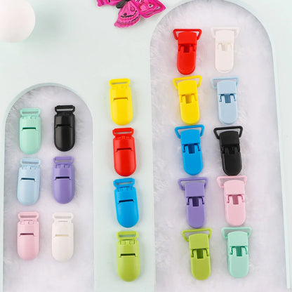 10Pcs/Lot Plastic Clasp Colorful Solid Clip Chain Making For Jewelry Handmade Crafts Making Accessories