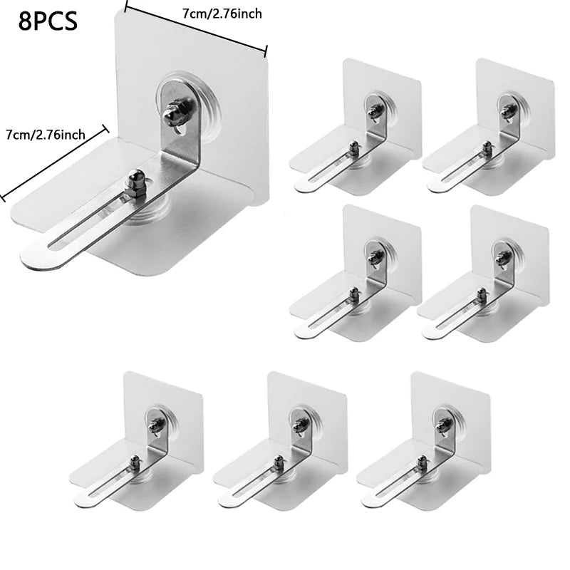 Furniture Anchors Strong Self-adhesive Fixed Prevent Dumping Device No punching Safety Anti Overturning Cabinet Buckle Anchors