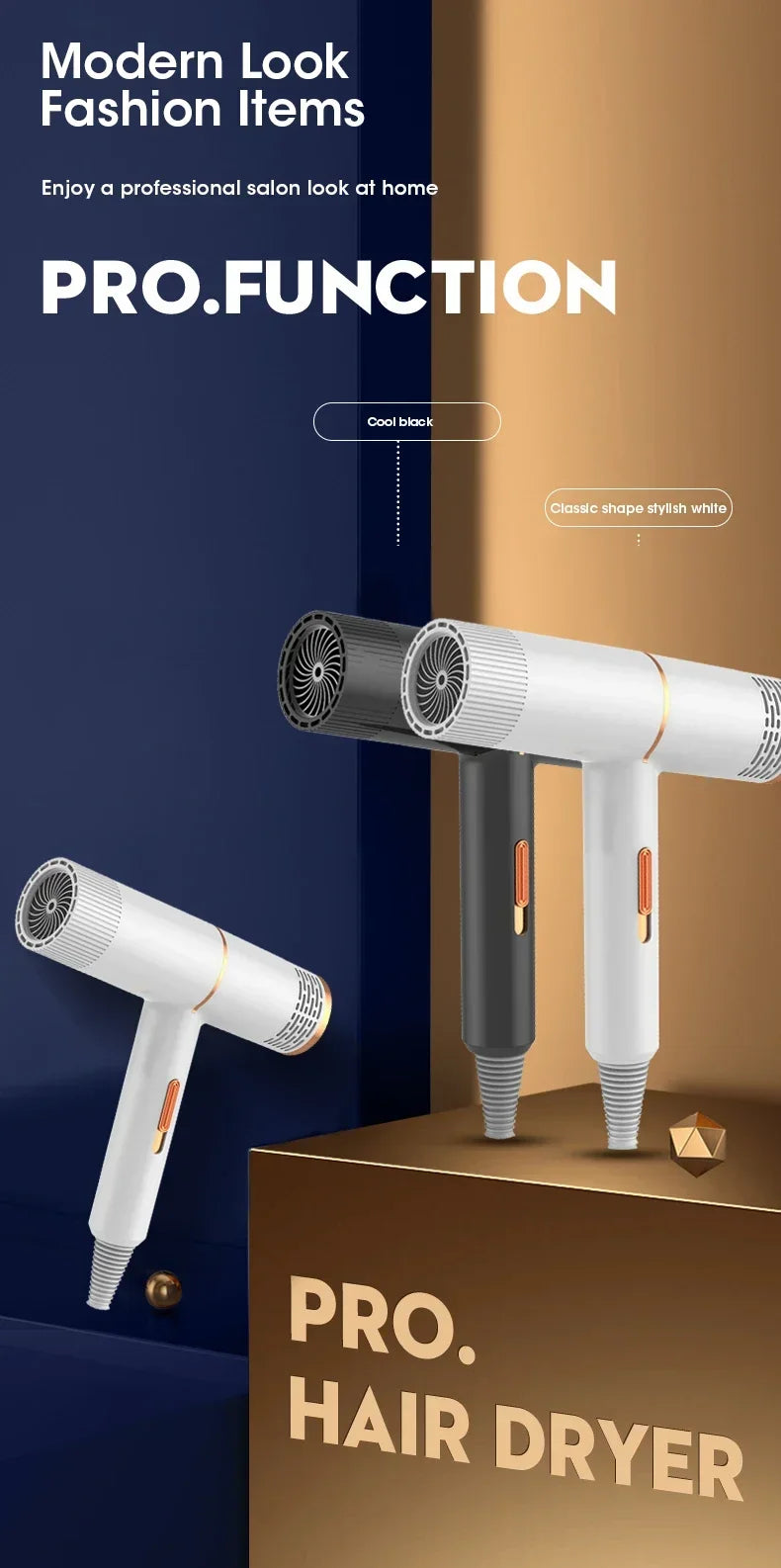 Hair Dryer 110V/220V Professional Powerful Hair Dryer FastHeating Salon Hair Styler Tool High-speed Hair Dryer For HomeDormitory