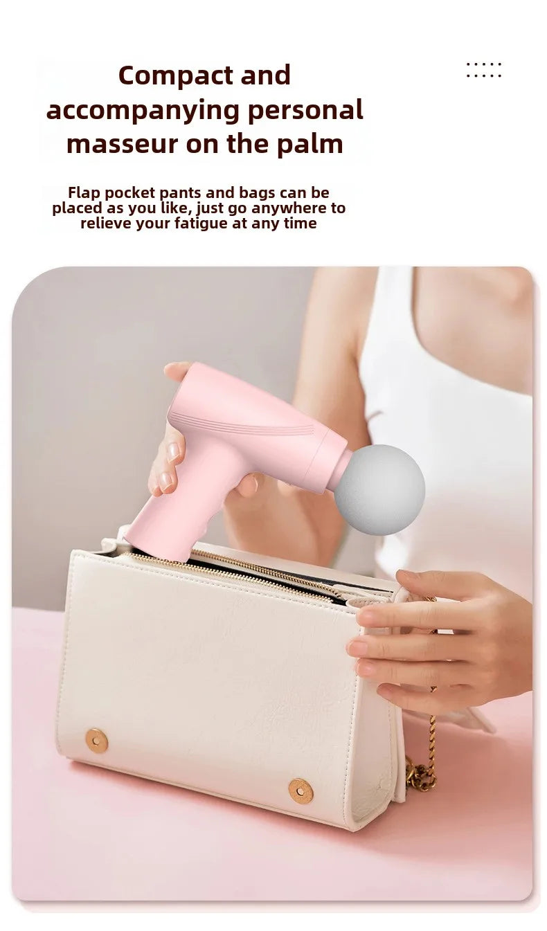 New Portable Mini Fascia Gun Multi-Stage Massage Gun Muscle Relaxation Massage Equipment Portable Vibration Massager
