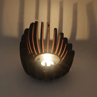 Desktop Decorative Artworks Wooden Diy Handcrafted Candles Lamp Stands Decorative Arrangements Festival Gift Ornaments