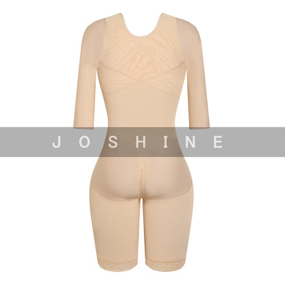 Shapewear jumpsuit with short sleeves Fajas Colombianas Tummy Control Butt Lifter Body Shaper Postpartum Girdle Waist Trainer