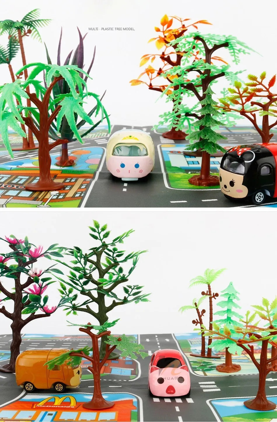 Children Playmat Activity Surface Waterproof Map Kids Animal Road Toy Baby Dinosaur Road Portable Carpet Farm Road Non-Toxic Mat