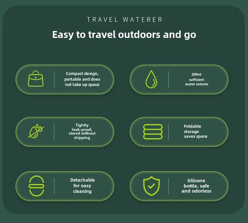 200ml Dog Travel Water Bottle Detachable Bowl Leak Proof Portable Food Feeder Small Dog Cat Supplies for Walking Hiking Travel