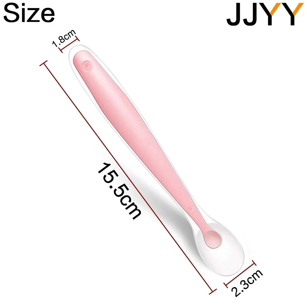 Baby Soft Silicone Spoon Candy Colored Child Food Feeding Spoon for Kids Travel Picnic Kitchen Tools