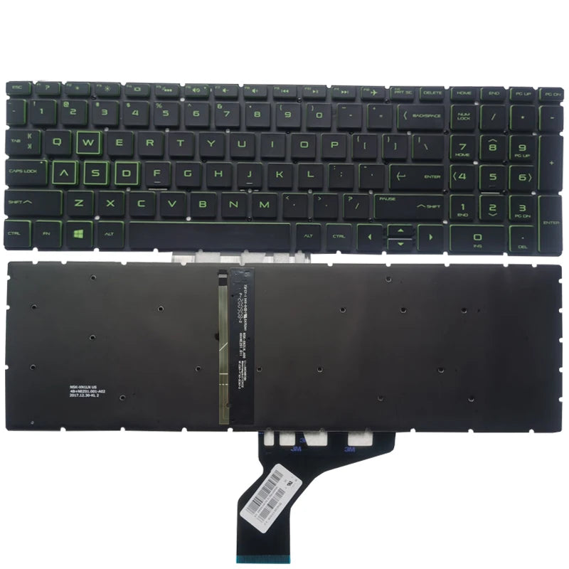 New US Laptop keyboard For HP Pavilion GAMING 15-CX TPN-C133 15-DK 15T-DK TPN-C141 15-EC TPN-Q229 17-CD TPN-C142 16-A backlit