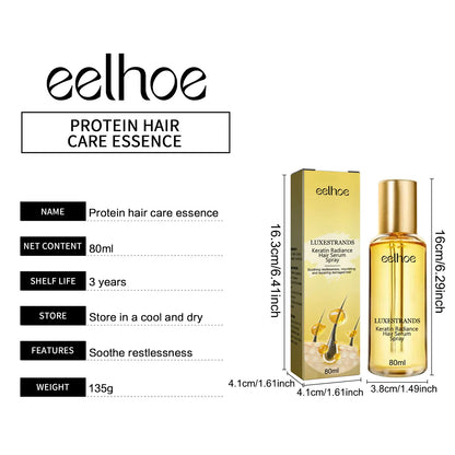 Straightening Hair Serum Spray Repair Keratin Smoothing Silky Soft Protein Correcting Anti Damaged Frizz Hair Treatment Essence