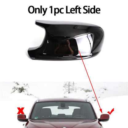 M Style Look Rearview Mirror Cover Cap Carbon Fiber Look Black for BMW  X3 F25 X1 E84 Pre-LCI 2010 2011 2012 2013 Case