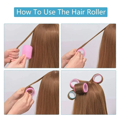 Hair Rollers Self Grip Hook Hair Curlers Heatless Hairs Roller Salon Hairs Dressing Curlers Jumbo Size Sticky Hair Styling Tools