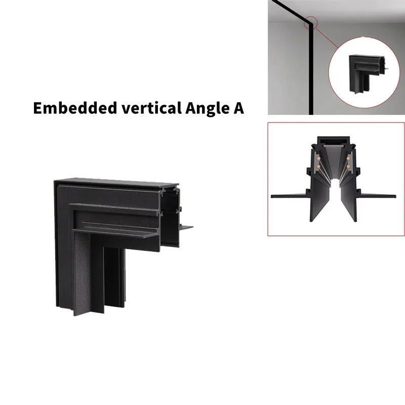 Magnetic Track Light Grille Flood Lamp Modern Embedded Flexible Linear Fixture LED Spotlight DC48V Ceiling Indoor Living