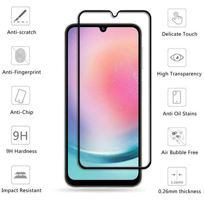 For Samsung Galaxy A25 Full Cover Tempered Glass for Samsung Galaxy A25 Screen Protector 9H Lens Film For Samsung Galaxy A25