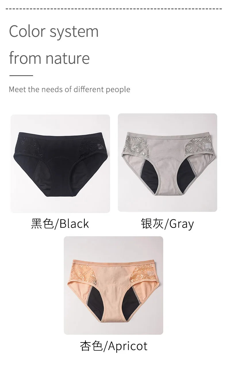 Menstrual Period Panties Women Cotton higth waist Leak Proof Widen absorbent underwear Physiological Briefs