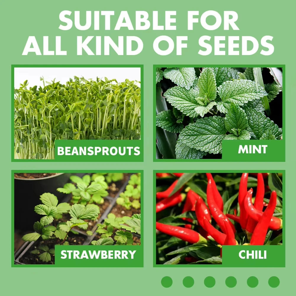 1 36-piece hydroponic seedling starter kit, indoor soilless vegetable and herb growing system, perfect for balcony gardening