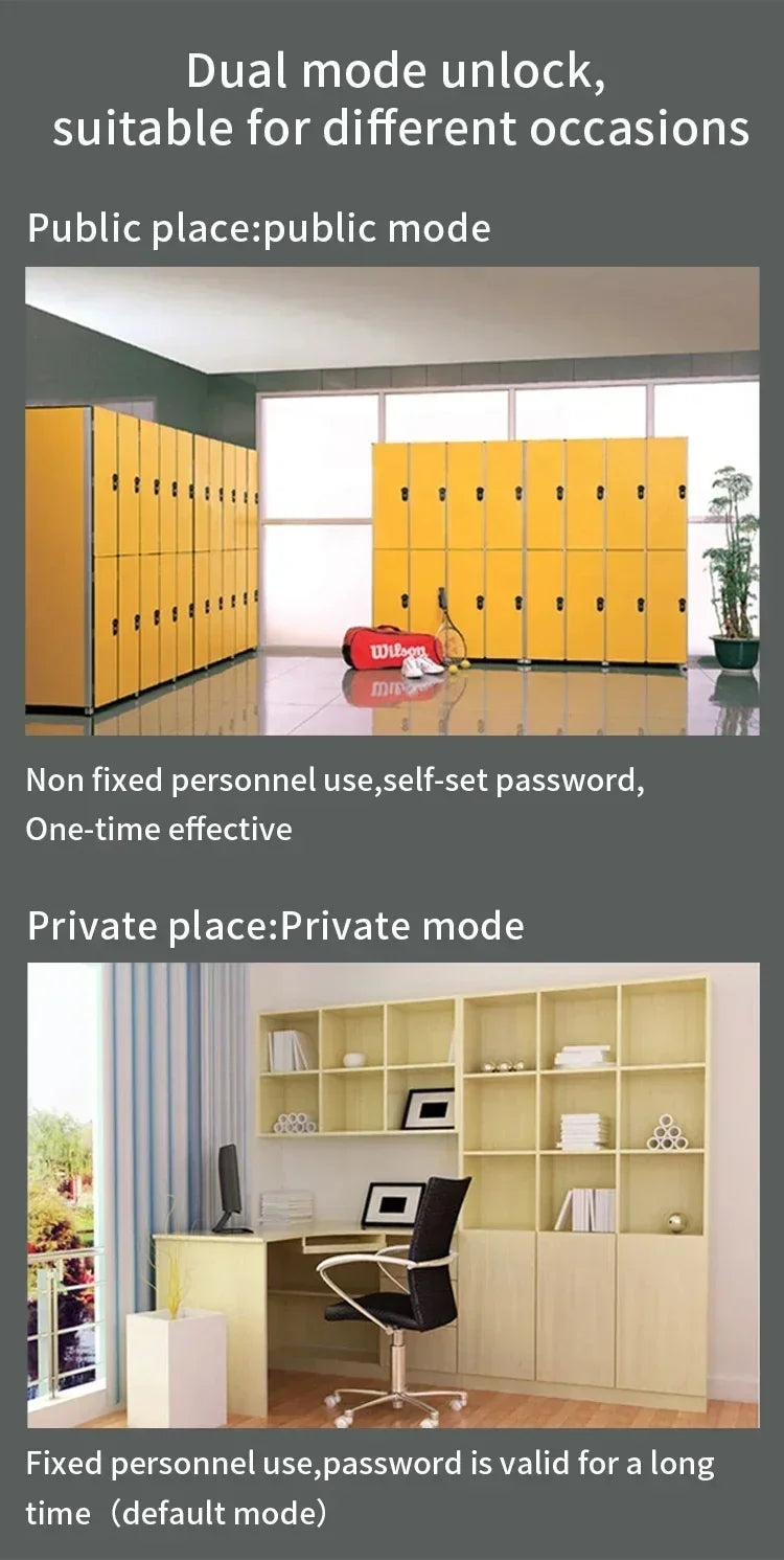 Home  Screen Cabinet Lock Digital Electronic Password Aluminum Sliding Door Security Bar Anti-theft Card Keypad Keyless Bolt