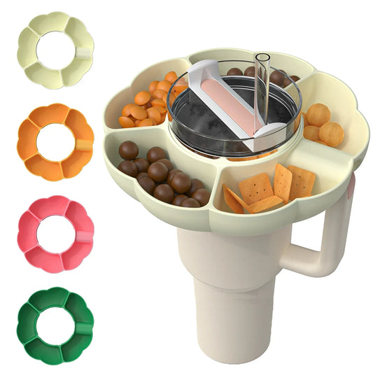 Reusable Silicone Snack Bowl for 40oz Stanley Cup Snack Plate Snack Box Cup Holder  Outdoor Activities Cup Accessories