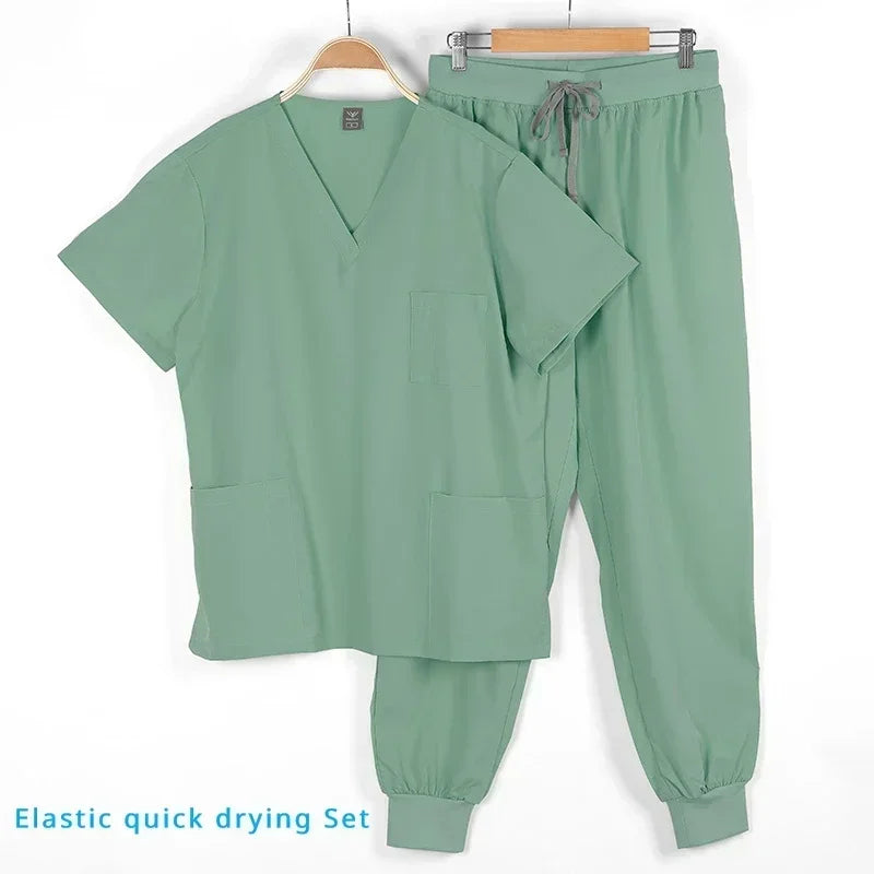 Medical Scrubs Bulk Order - Anti-Microbial Jogger Sets for Surgery/Dental/Vet/SPA/Pharmacy Multi-Pocket Workwear with Pen Slot