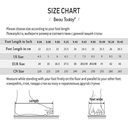 BeauToday Leather Sandals Women Soft Sheepskin Floral Ornament Hook Loop Summer Fashion Ladies Platform Shoes Handmade 38195