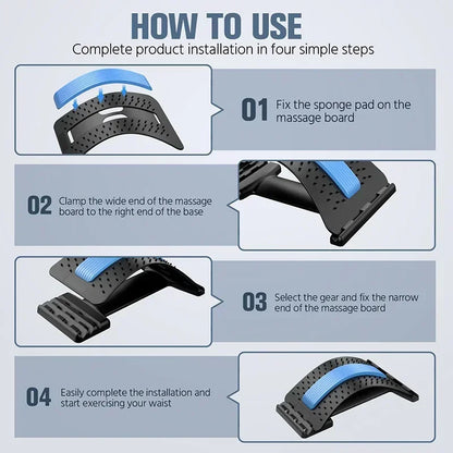 Adjustable Posture Corrector - U-Shaped Back & Neck Massager Yoga Stretching Aid for Shoulder & Lumbar Support Back Scratcher