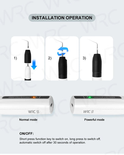 LED Dental Wireless Ultrasonic Activator Endo Ultra Activator Ultrasonic Washing Tooth with 6 Tips Dentistry Tools