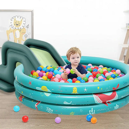 Lengthen And Widen The Slide Inflatable Water-filled Base Pool Slide Children Climber Slide For Aboves Ground Pool Garden