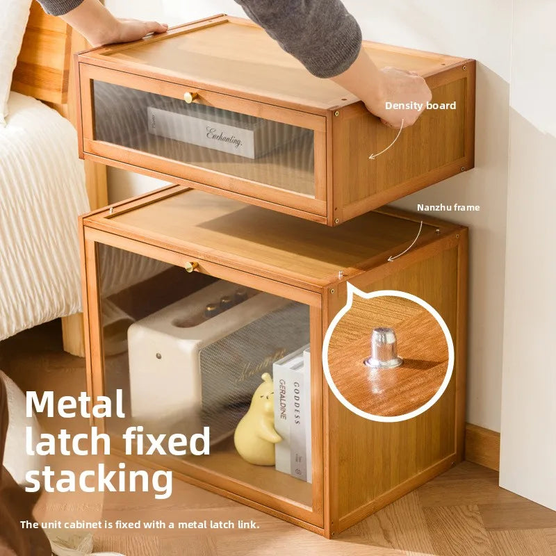 Solid wood bedside table locker small simple bedroom home 2025 new bedside shelf cabinet