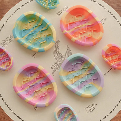 Slow Feeder Bowl for Dogs & Cats - Non-slip Silicone Pet Food Dish with Egg Design for Small Dogs & Kittens