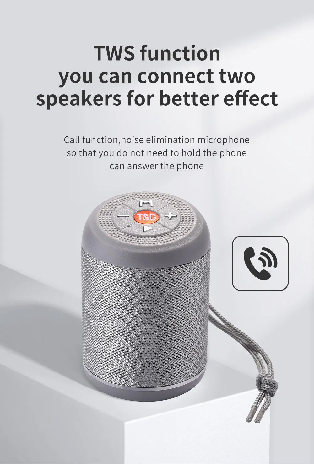 Bluetooth Speaker TG517 Portable Mini Wireless Soundbar for Outdoor Indoor Loudspeaker Support TF Card FM Radio IPX5 Waterproof