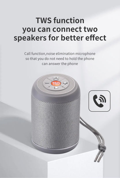 Bluetooth Speaker TG517 Portable Mini Wireless Soundbar for Outdoor Indoor Loudspeaker Support TF Card FM Radio IPX5 Waterproof