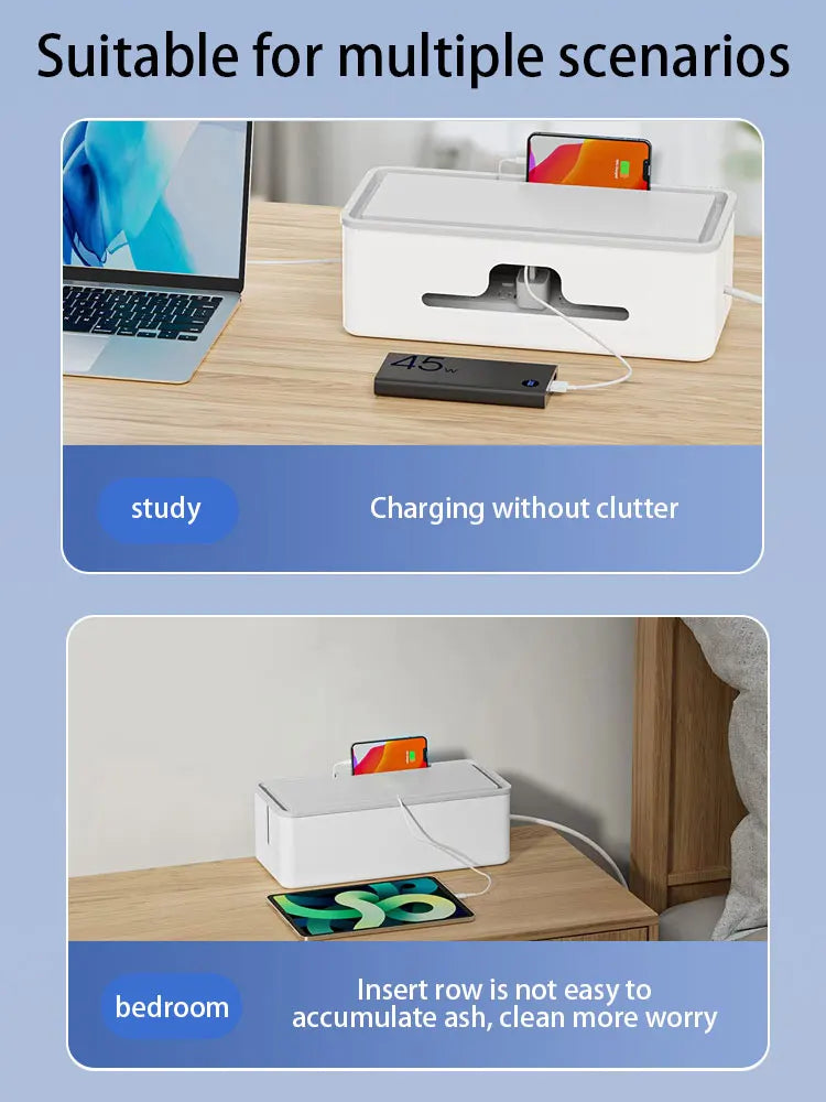Household Socket Board Organizer Box, Multi-Functional Cable Management Box, Data Cable, Multi-Purpose Organizer And Finishing