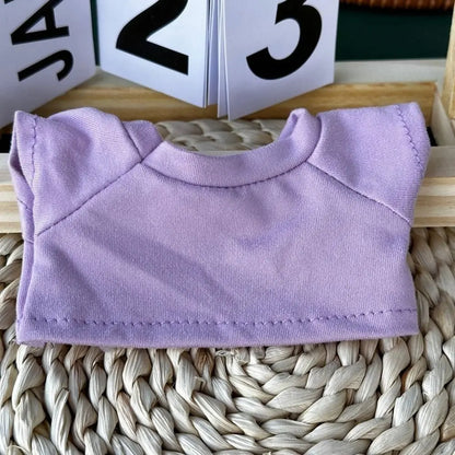 20cm Cotton Doll Clothes Fashion T-shirt Clothes Doll Overalls Suit Casual Wears Overalls Pants Dolls Clothes Accessories