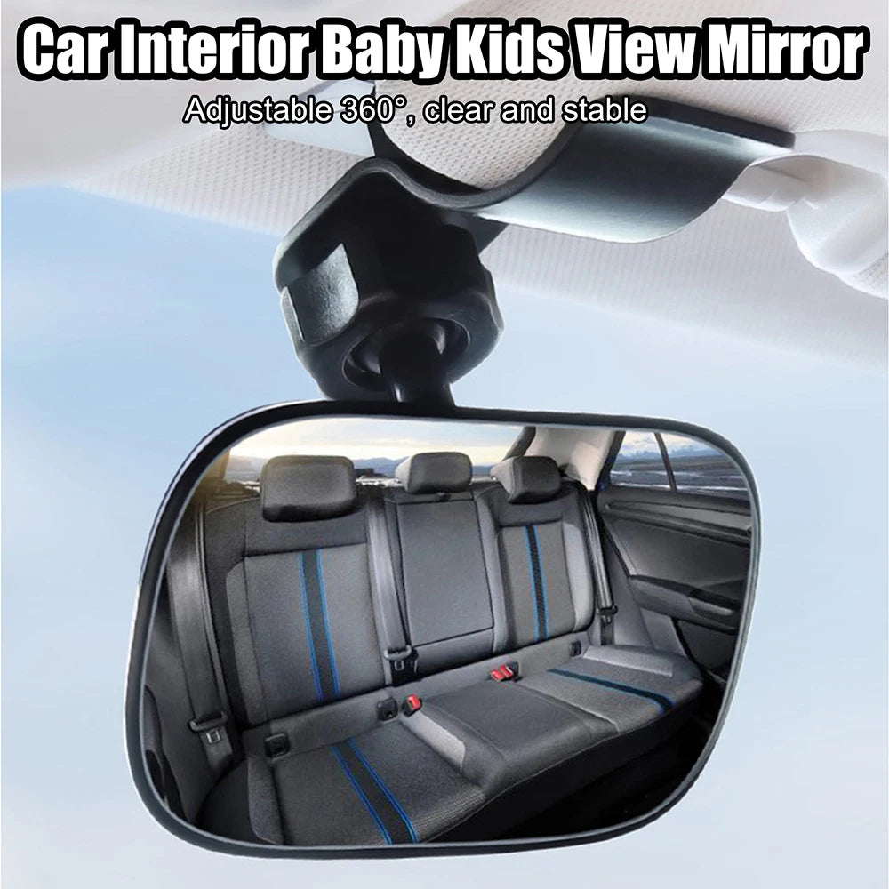 360 Rotation Car Back Seat Baby Kids View Mirror 2 in 1 Auto Ornament Universal Mini Safety Monitor Car Accessories Adjustable