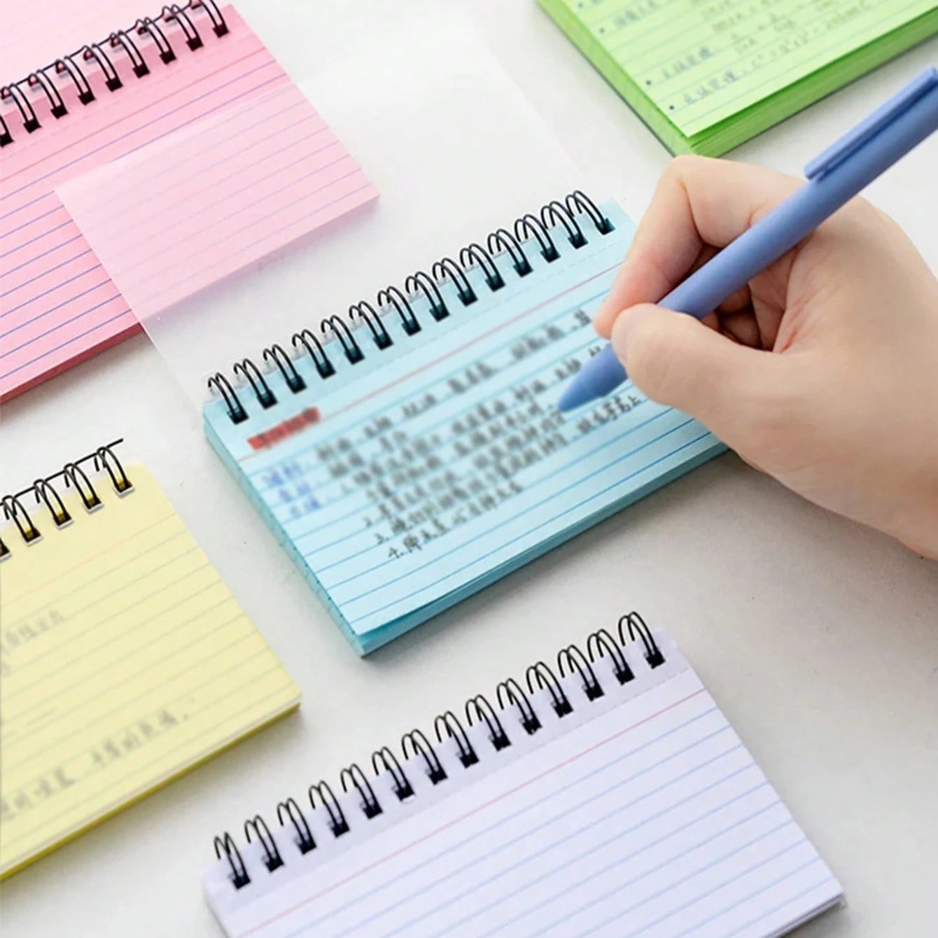 Simple Lined Spiral Notebook With Colorful Pages,Tearable Binding,Office Supplies Journal Diary Stationery Back To School