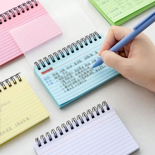 Simple Lined Spiral Notebook With Colorful Pages,Tearable Binding,Office Supplies Journal Diary Stationery Back To School