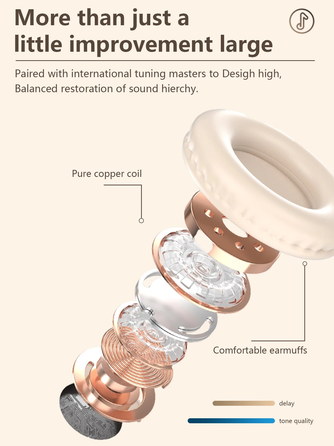 Headset Bluetooth wireless headset, Jerry 5.0, long range, gaming game wireless headset, low latency