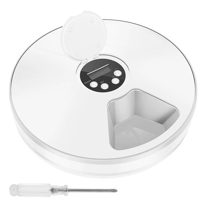 Automatic Pet Feeder 6-Grids 24 Hour Timing Wet/Dry Snacks Feeding Device Battery Powered For Cats Dogs Foods Dispenser NEW