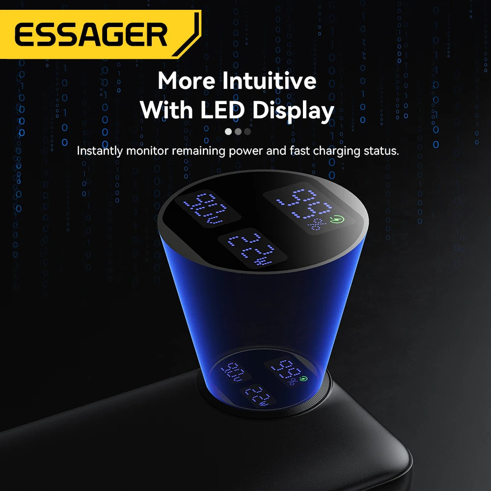 Essager Power Bank 30000mAh 22.5W PD Fast Charging Powerbank Portable Battery Charger For iPhone 15 14 13 12 Pro Max Huawei