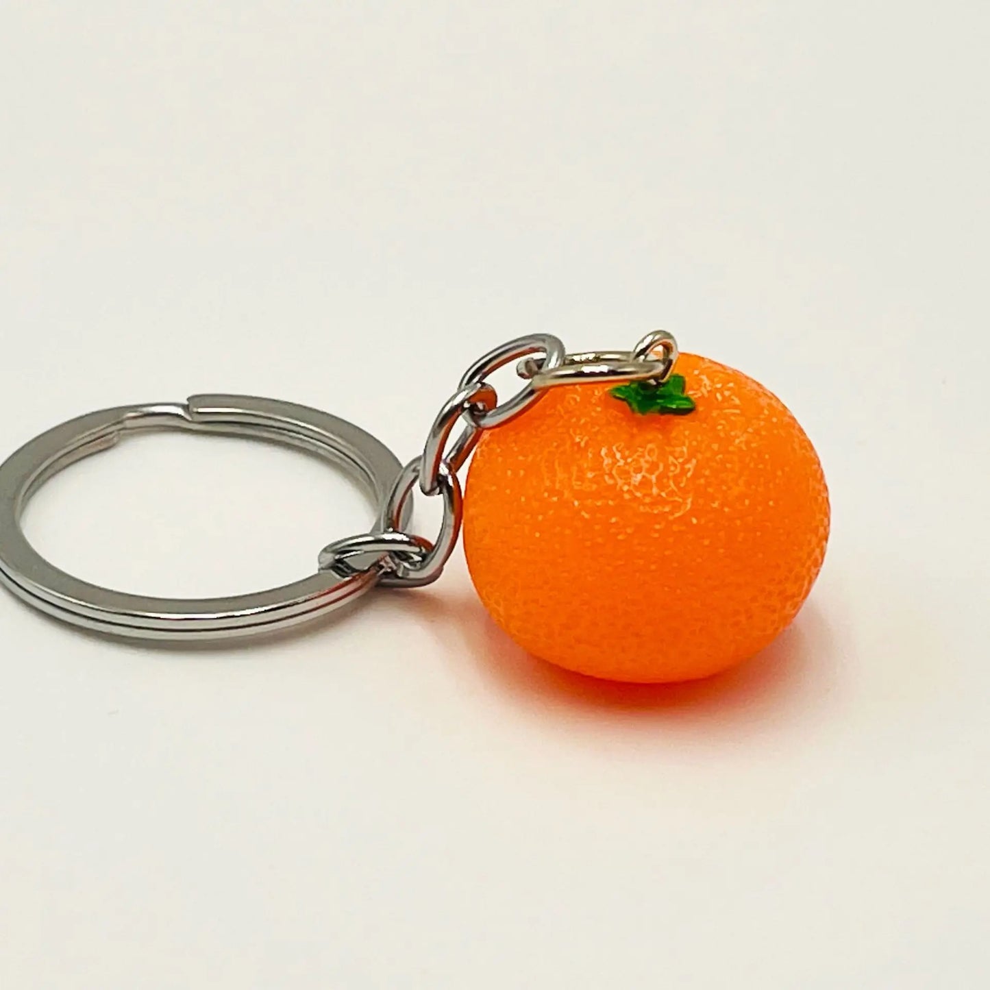 Creative Fruit Series Imitation Orange Keychains Men Car Key Resin Pendant Small Gift for Women Cute Bag Pendant Jewellery