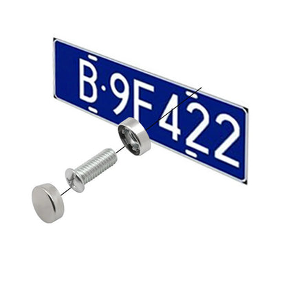 4Pcs Stainless Steel License Plate Security Screws Kit for Fastening Frame License Plate Cover Security Bolts