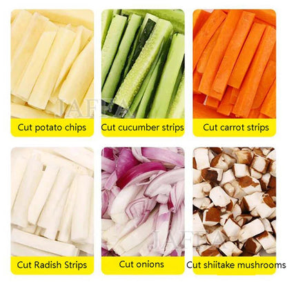 Commercial Vegetable Cutter Machine Onions Leeks Food Chopping Dicing Machine Potatoes Carrots Slicer Electric