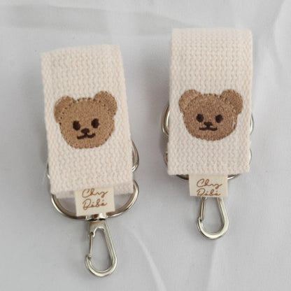 2 pieces of baby stroller hooks, baby stroller clips, diaper bags, scooter baby stroller accessories hooks cartoon bear