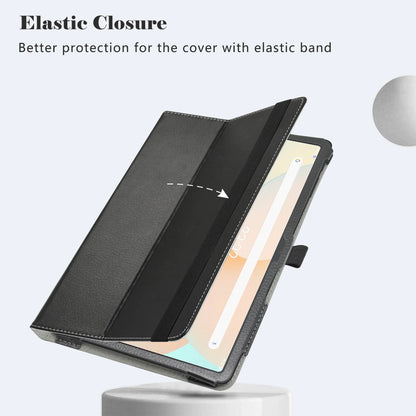 Tablet Case For 10.4" TCL TAB 10 Gen 2 / TECLAST T40Air  Folding Stand PU Leather Cover with Elastic Closure