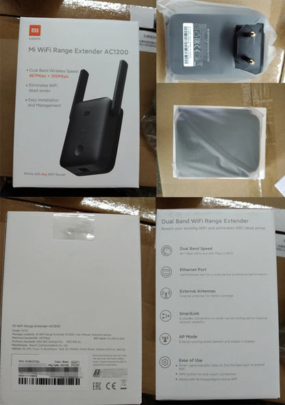 New Global Version Xiaomi Mi WiFi Range Extender AC1200 2.4GHz And 5GHz Band 1200Mbps Ethernet Port Amplifier WiFi Signal Router