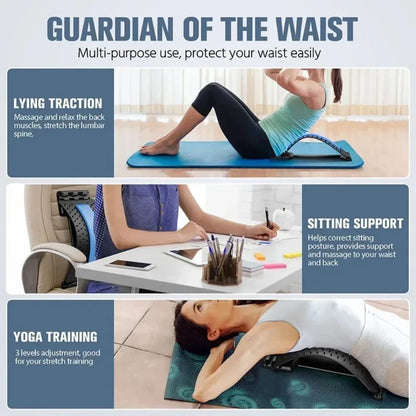 Adjustable Posture Corrector - U-Shaped Back & Neck Massager Yoga Stretching Aid for Shoulder & Lumbar Support Back Scratcher