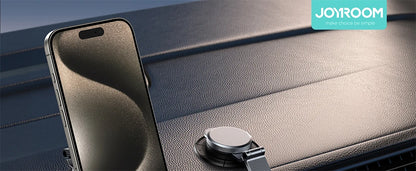 JOYROOM All-Metal Fordable Magnetic Phone Holder for Car 360° Rotation Strong Magnets Phone Mount Stand for Car Dash for iPhone