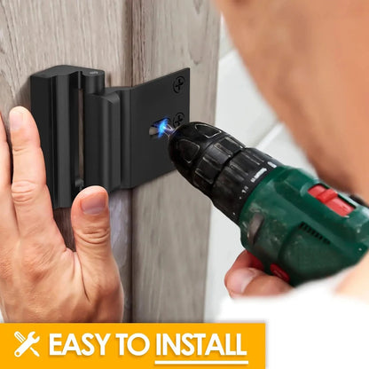 New Home Security Door Lock Aluminum Alloy Anti-theft Door Lock Childproof Door Reinforcement Lock with 3 Inch Stop