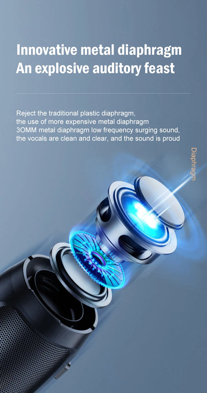 Bluetooth Speaker Dual Speaker Stereo Outdoor TF usb Playback Fm Voice Broadcasting Portable Subwoofer 50 Wireless Speaker