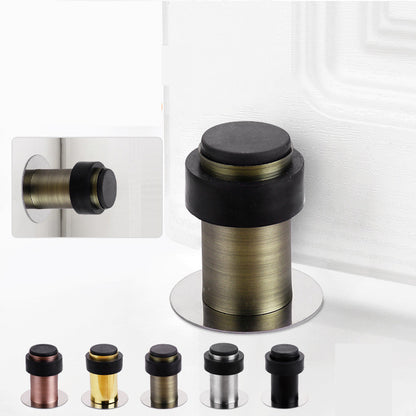 Rubber Door Stopper Stainless Steel Door Protective Pad Wall Protector Door Stop Anti-collision Door Holder Door Stops Hardware