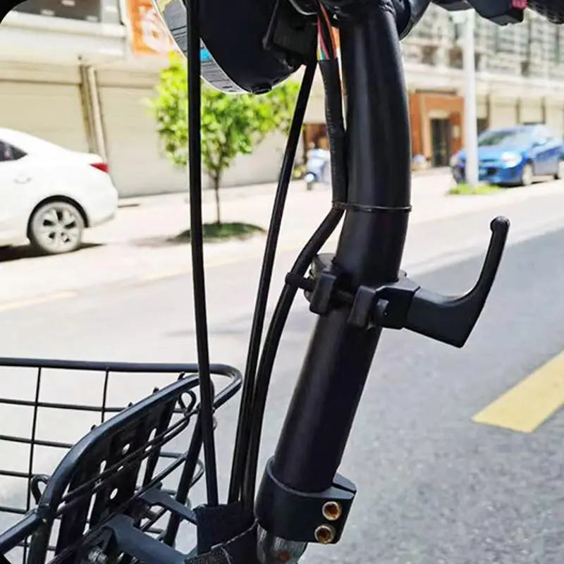 Bicycle Front Hanging Hook Free Punch Sturdy Tube Storage Hook Holder Rack Hanger for Electric Scooter Bike Motorcycle