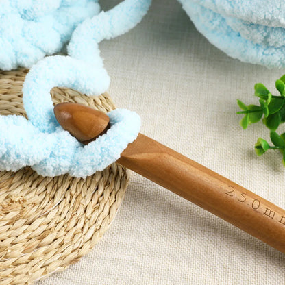 KOKNIT DIY Knitting Needles Hook Handle Wood Crochet Hook  Home Knitting Weave Yarn Crafts Knitting Tools Big Size 15/20/25mm