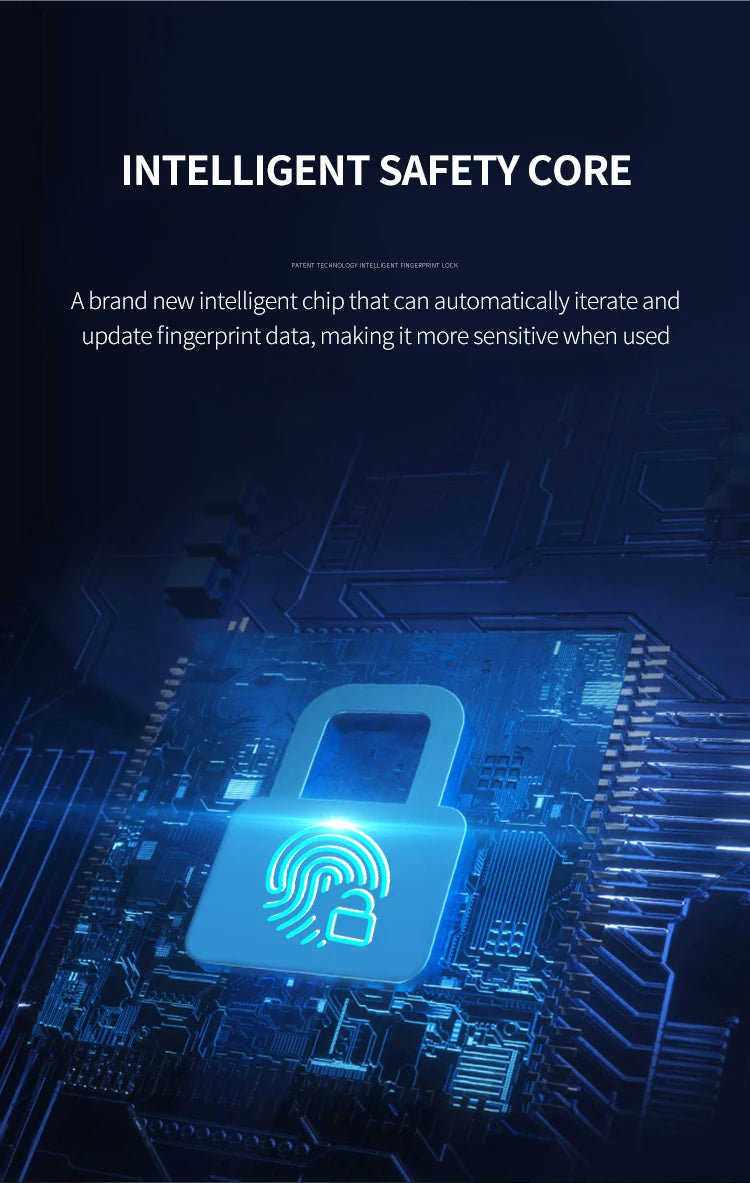 Man`s Fingerprint Lock Handbag Security Wallet